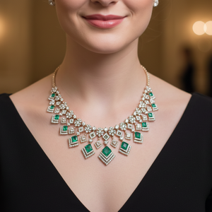 Imperial Emerald Lattice Necklace