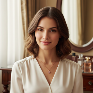 Rose Gold Petite Floral Necklace