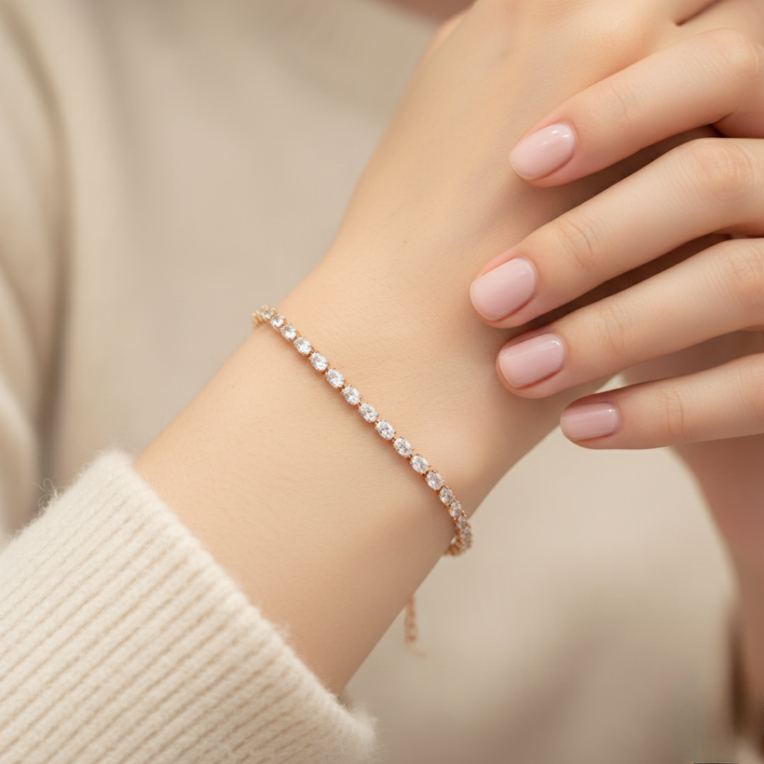 Radiance Rose Gold Tennis Bracelet