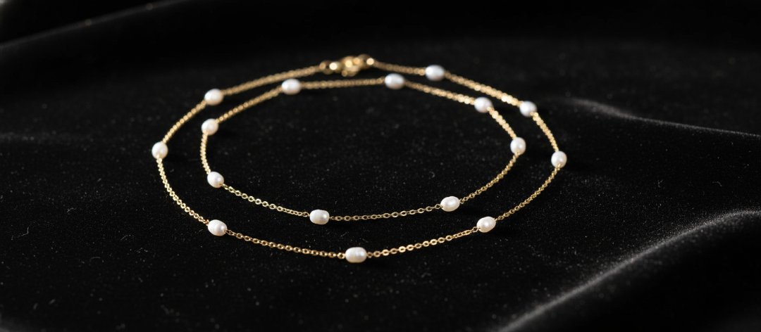 Etheria Pearl Station Necklace