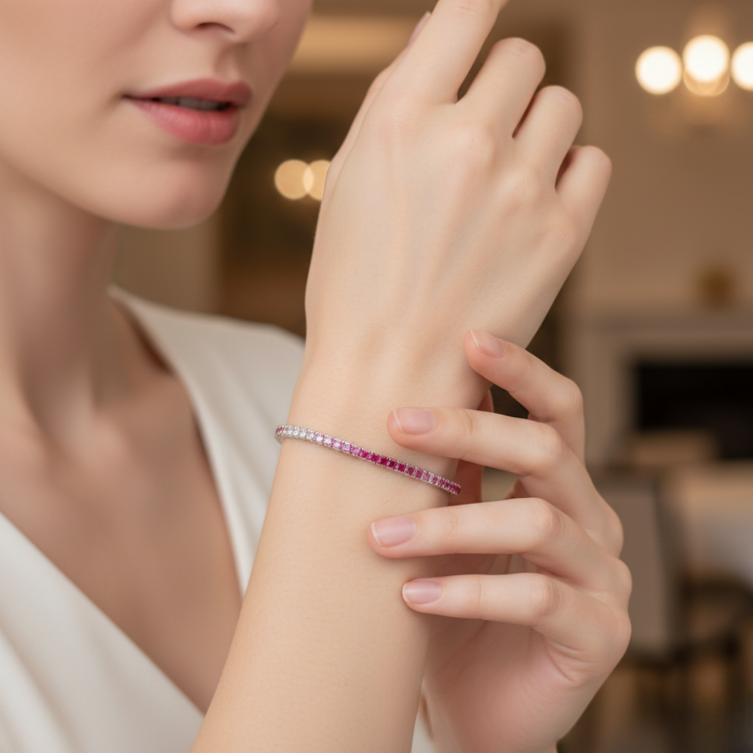 Silver Ombré Tennis Bracelet