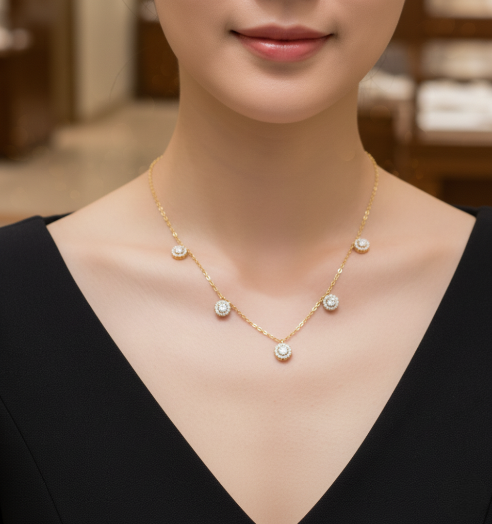 Eternal Halo Station Necklace