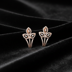 Fleur de Lis Pavé Studs