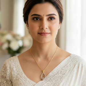 Marquise Open Halo Diamond Necklace