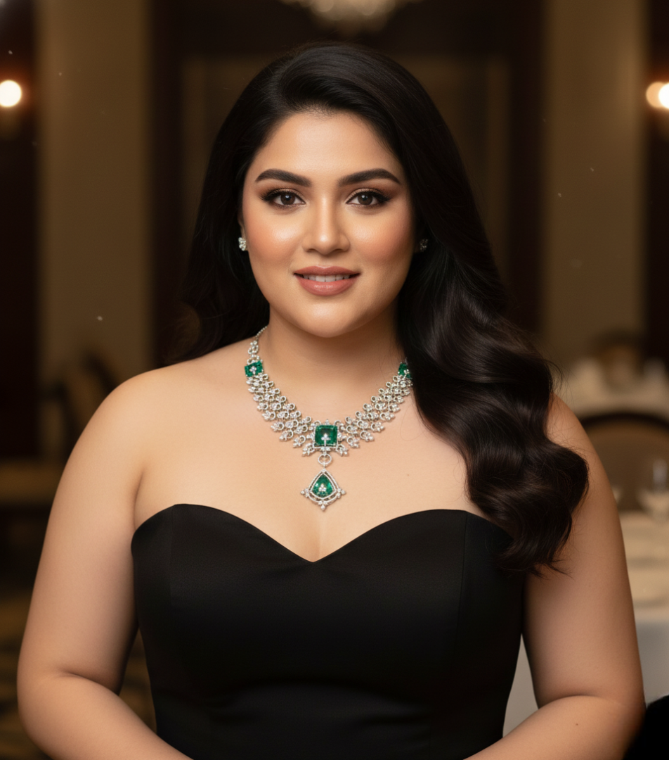 Imperial Emerald & Diamond Statement Necklace