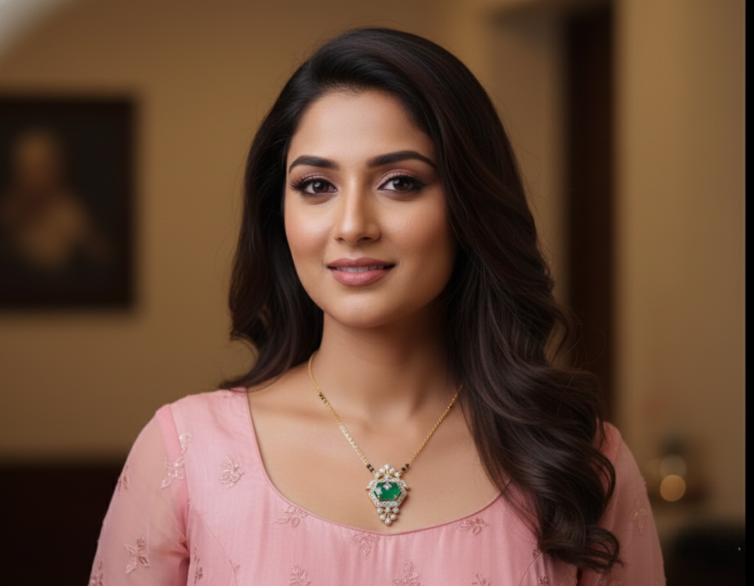 Royal Emerald & Diamond Mangalsutra