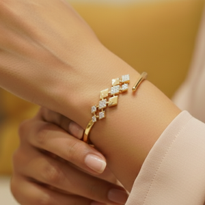 Geometric Brilliance Open Cuff
