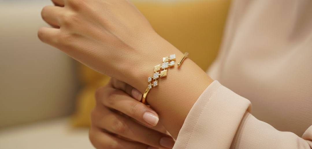 Geometric Brilliance Open Cuff