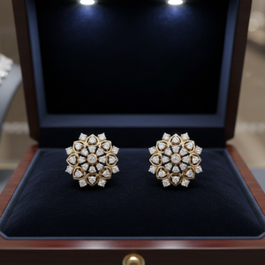 Heart Petal Diamond Studs
