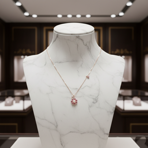 Rose Gold Cherry Blossom Necklace