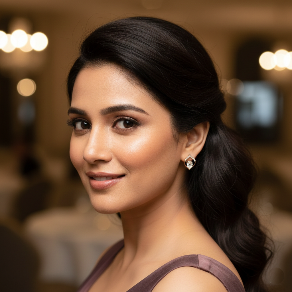 Rose Gold Pear-Drop Halo Earrings