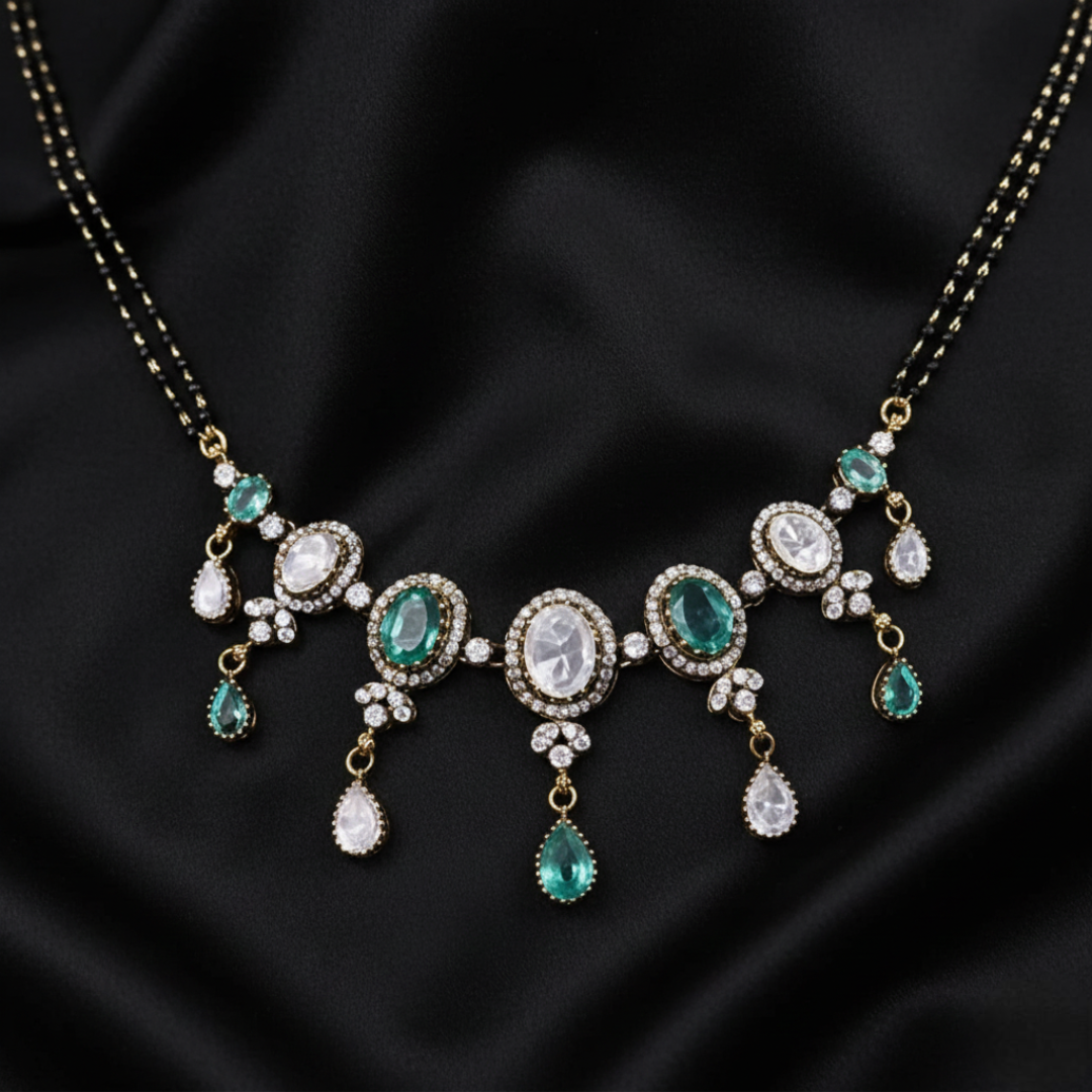 Heritage Emerald & Polki Mangalsutra