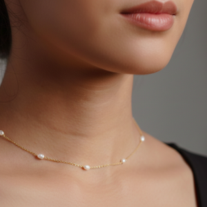 Etheria Pearl Station Necklace