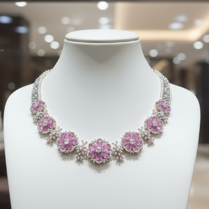 Floral Amethyst Symphony Necklace
