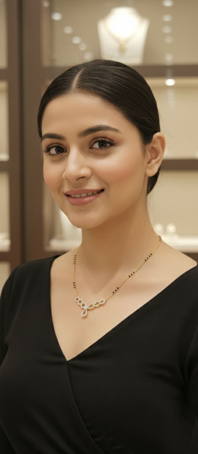 Diamond Cluster Mangalsutra