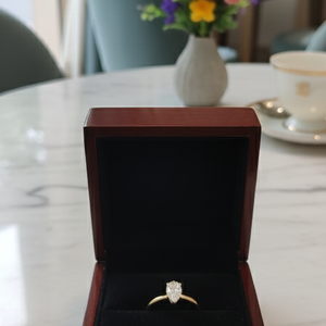 Pear Cut Diamond Solitaire Ring
