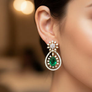 Emerald Majesty Drop Earrings
