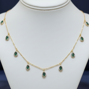 Emerald Dewdrop Grace Necklace