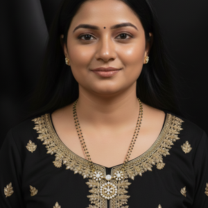 Floral Hexagon Diamond Mangalsutra
