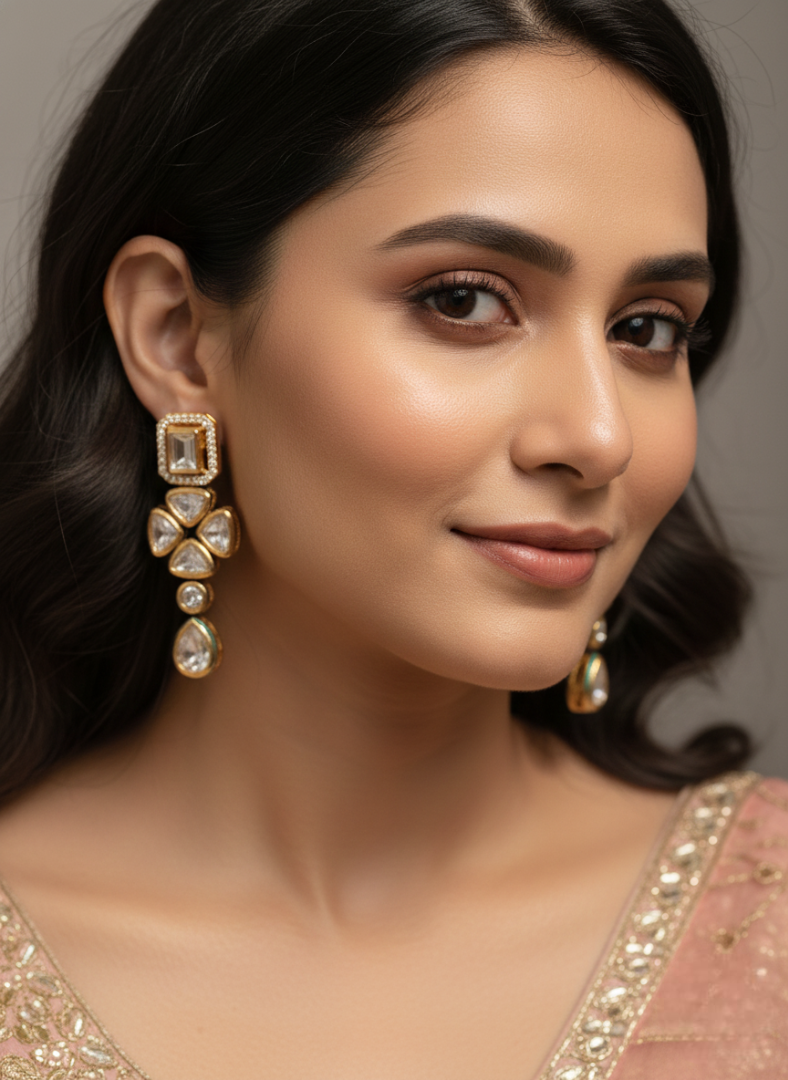 Imperial Polki Drop Earrings