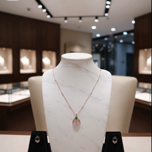 Ethereal Emerald Teardrop Necklace