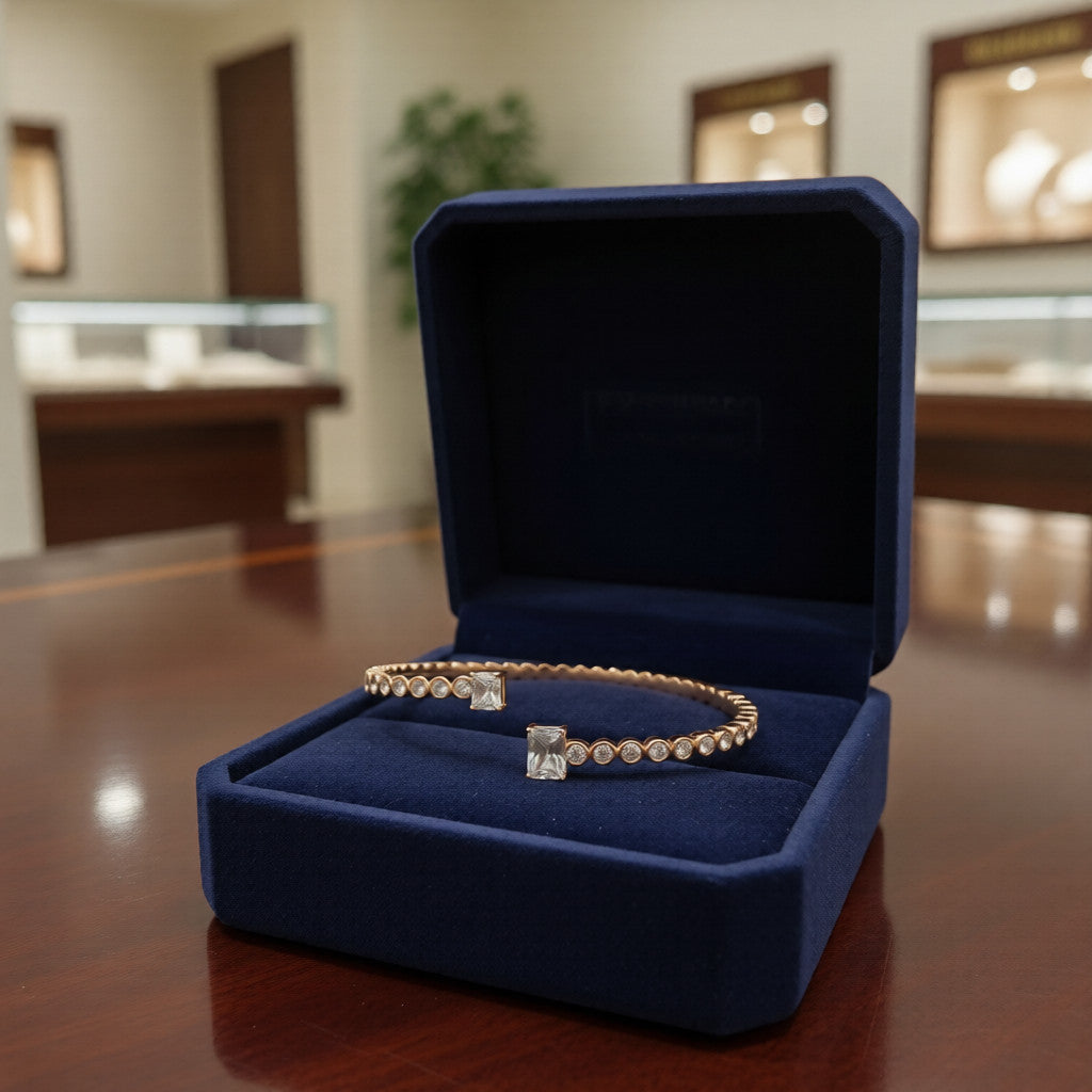 Rose Gold Open Cuff Bangle