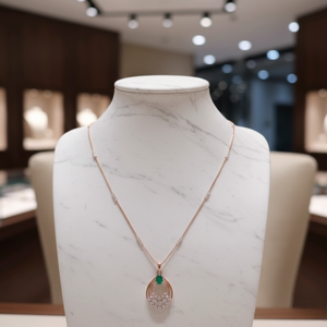 Ethereal Emerald Teardrop Necklace