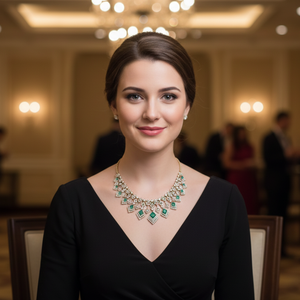 Imperial Emerald Lattice Necklace