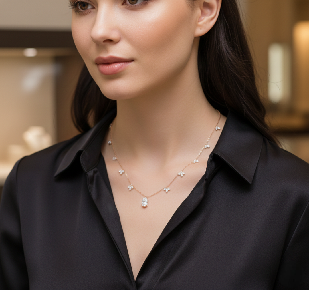 Seraphina Diamond Blossom Necklace
