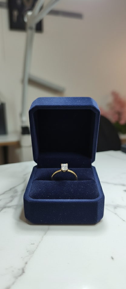 Radiant Solitaire Promise Ring