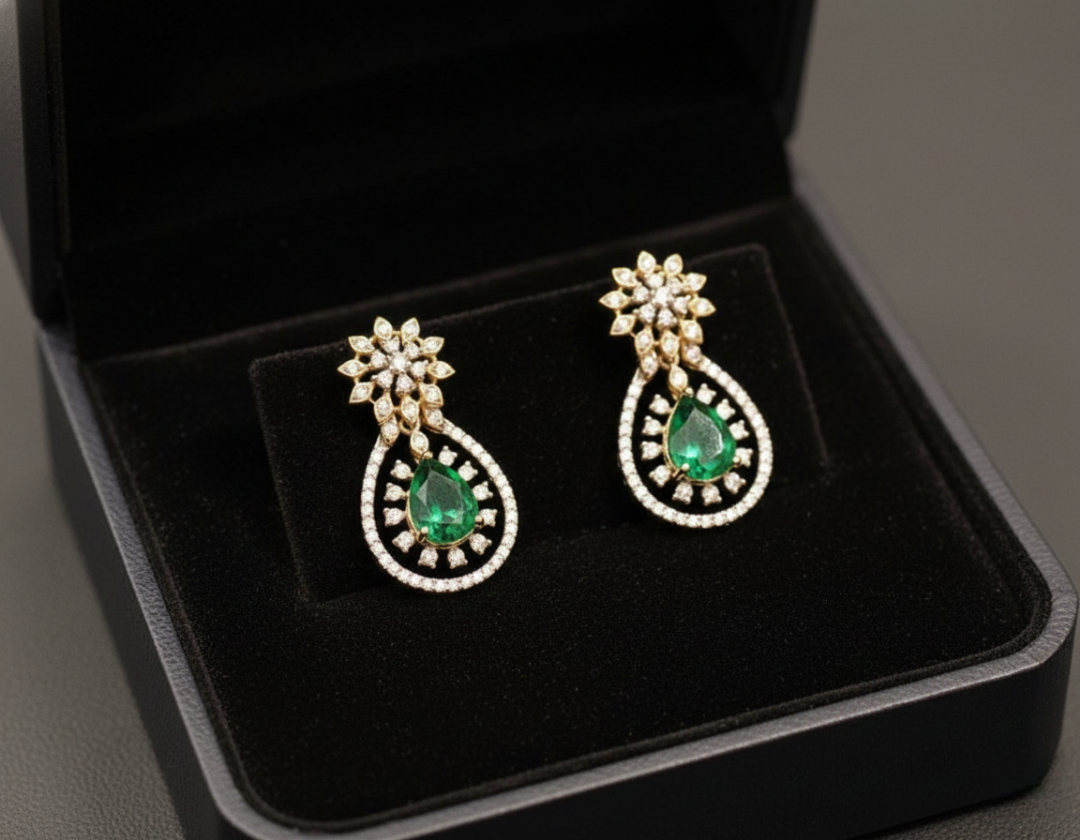 Emerald Majesty Drop Earrings
