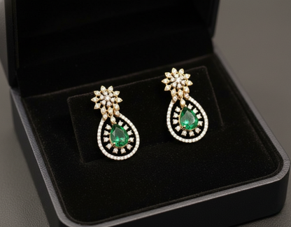 Emerald Majesty Drop Earrings