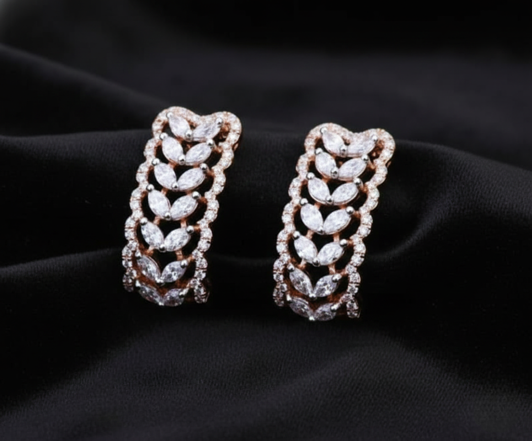 Marquise Laurel Hoops