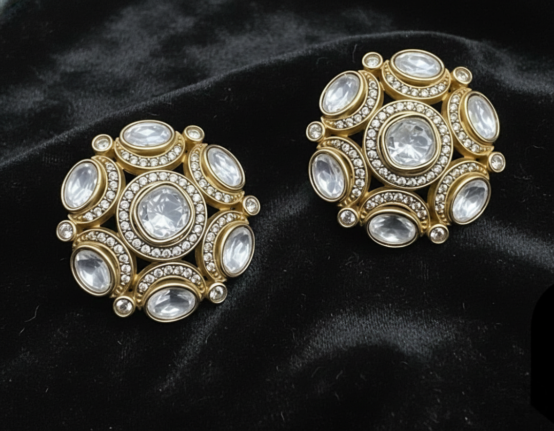 Heritage Polki Dome Studs