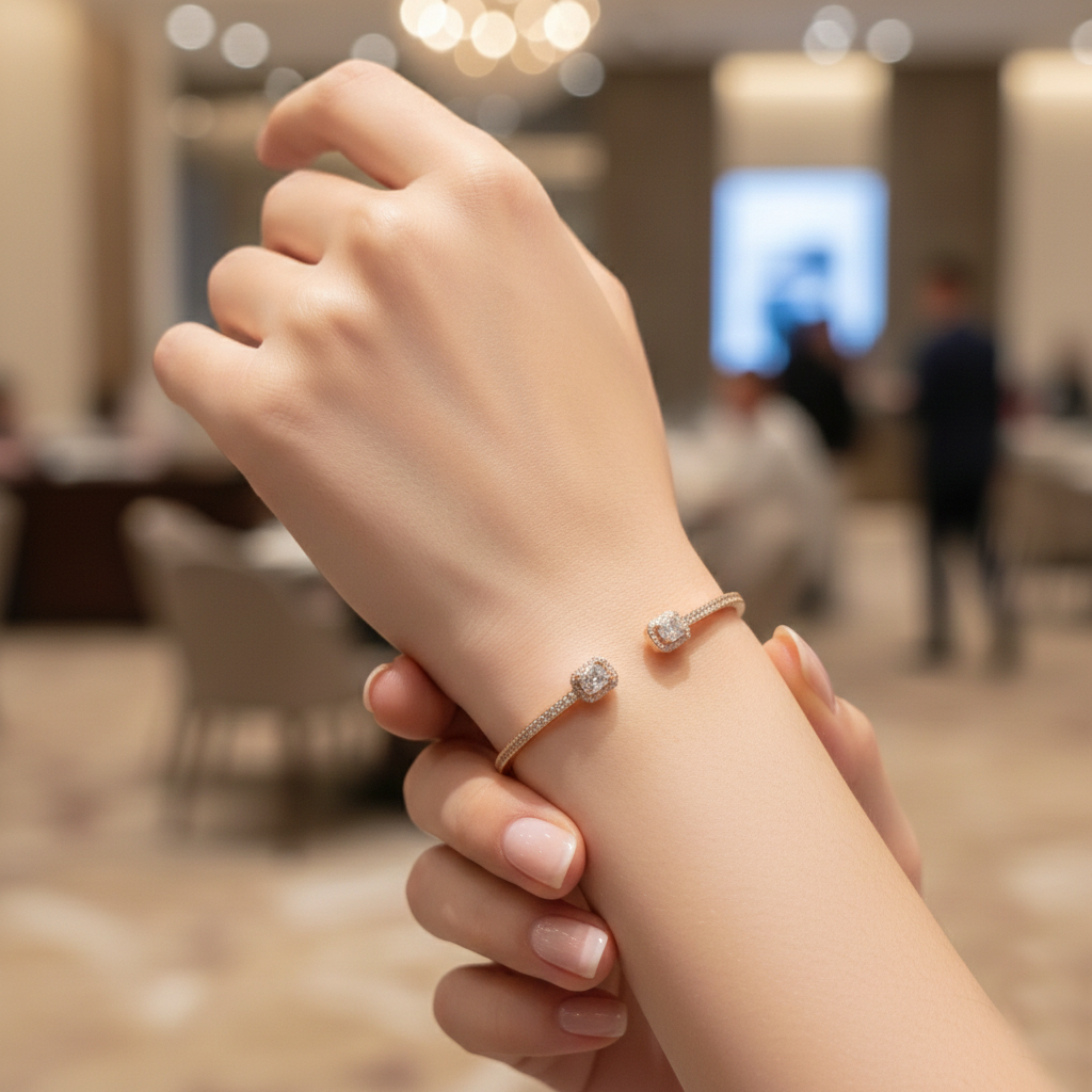 Rose Gold Open Cuff Bangle