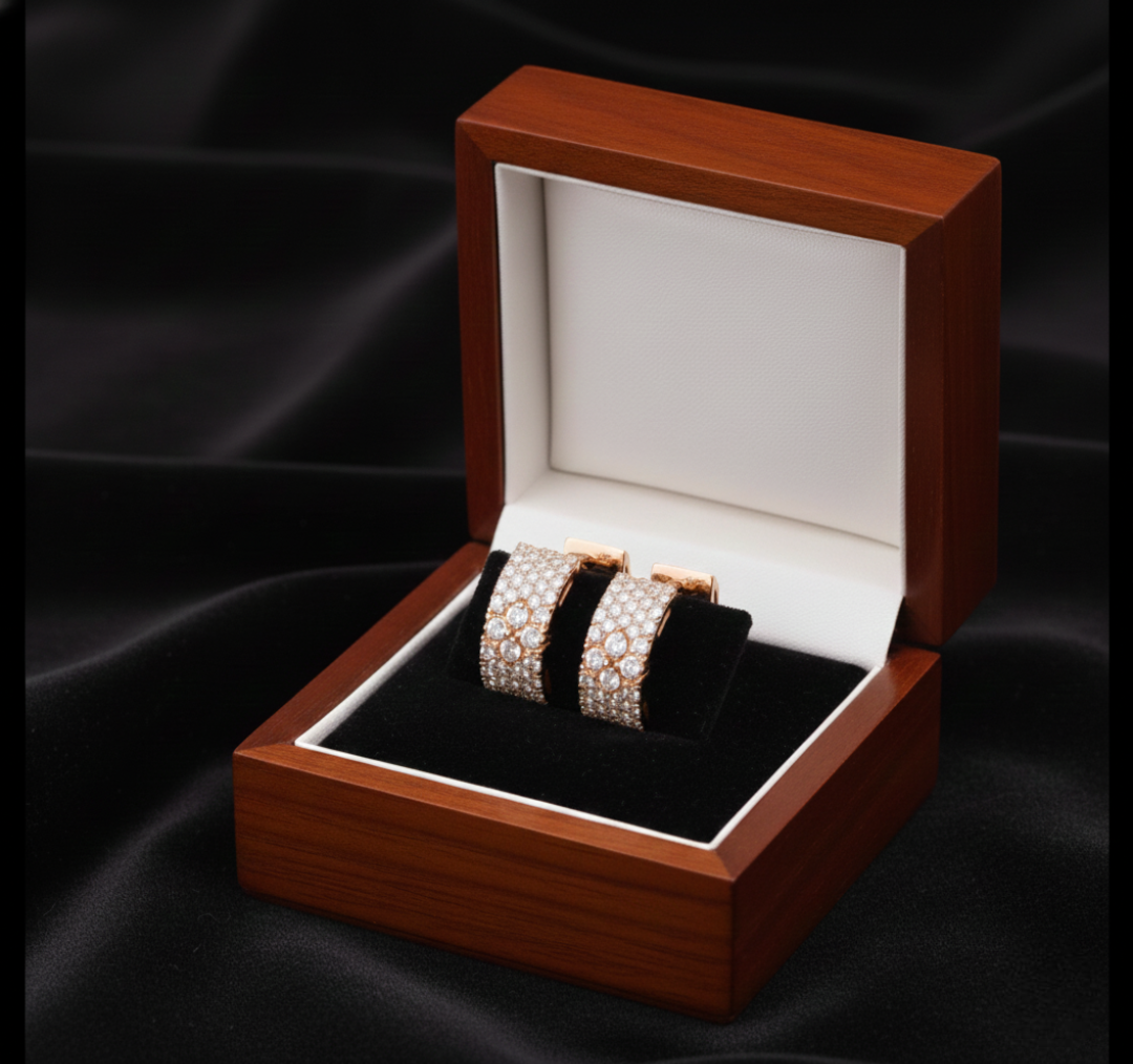 Blossom Pavé Huggie Hoops