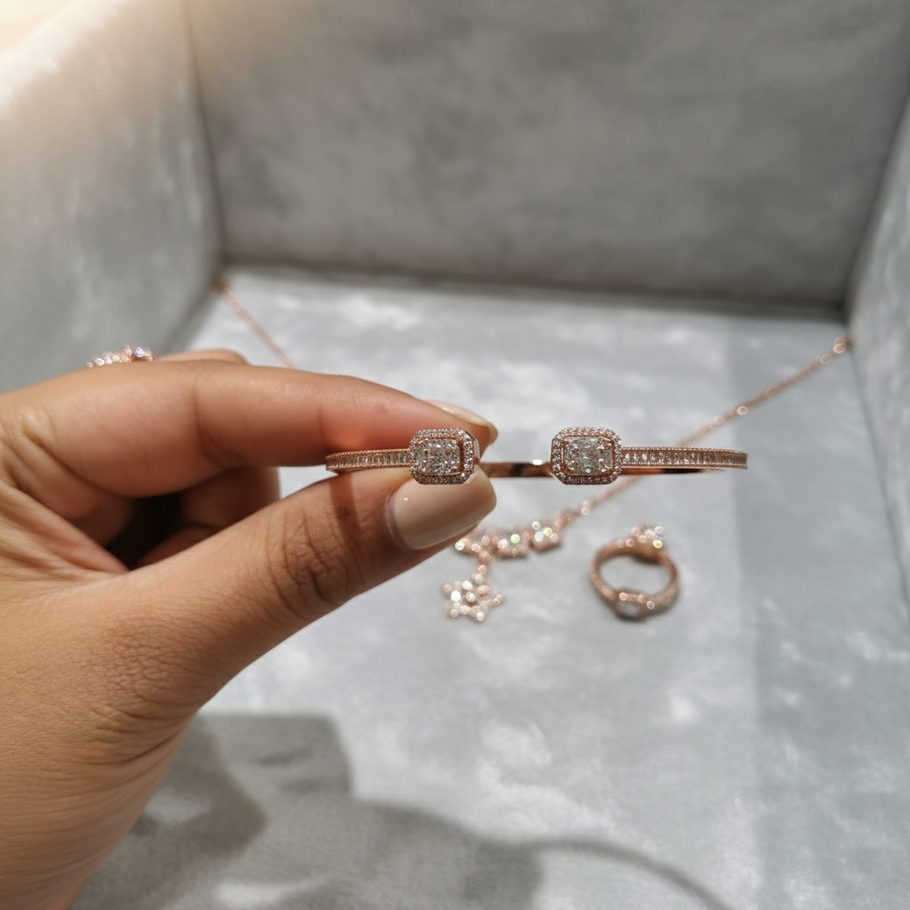 Rose Gold Open Cuff Bangle