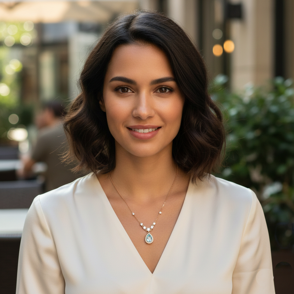 Rose Gold Floral Star Necklace