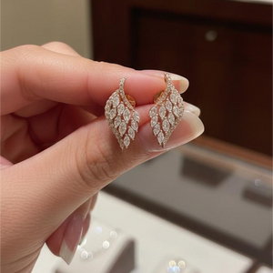 18K Gold Marquee Leaf Studs
