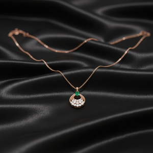 Ethereal Emerald Teardrop Necklace