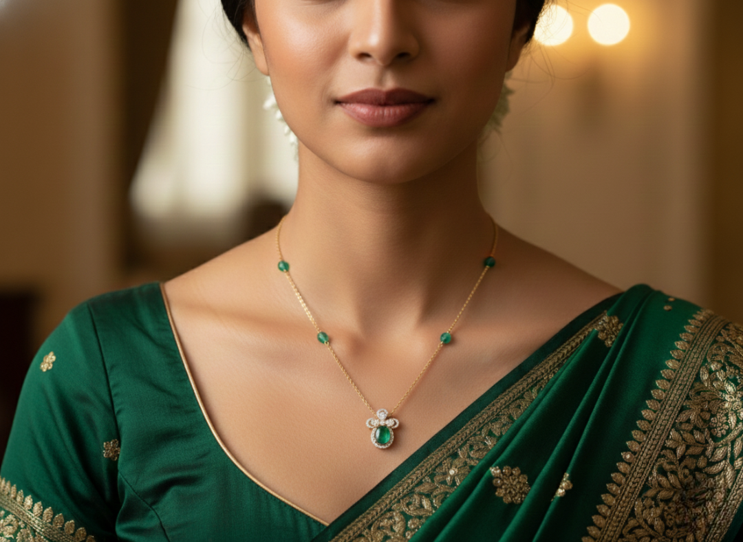 Vintage Floral Lace Diamond Pendant in Rose Gold