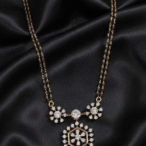 Floral Hexagon Diamond Mangalsutra