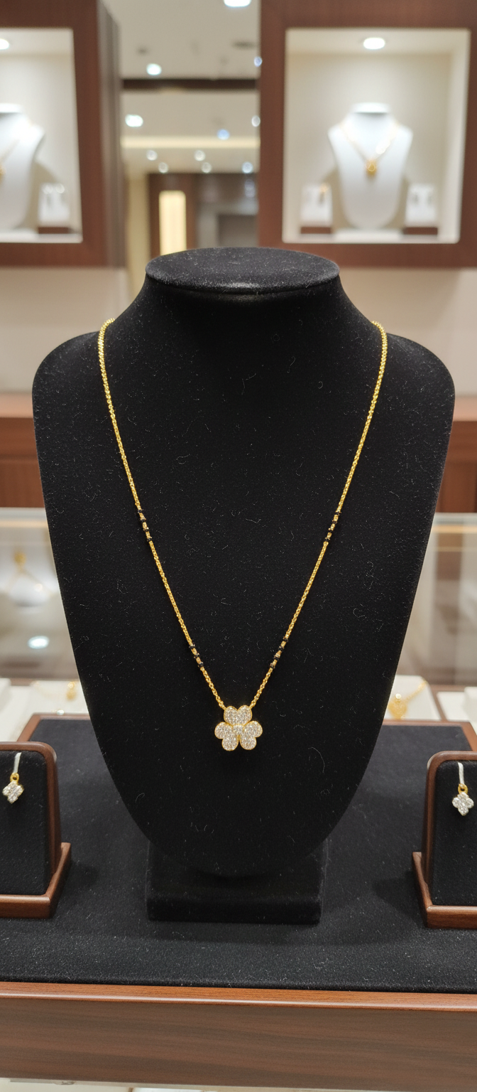 Floral Blossom Diamond Mangalsutra