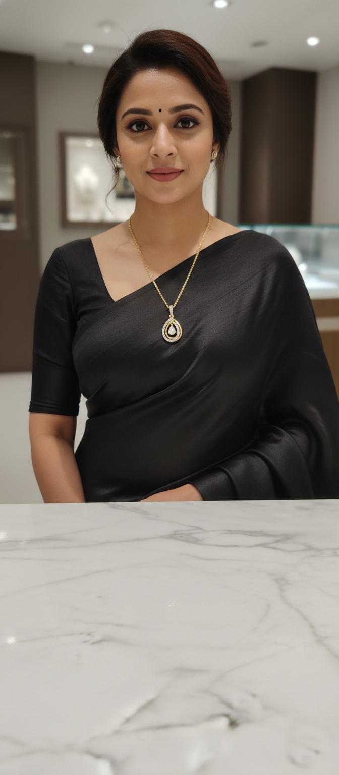 Teardrop Double Halo Necklace