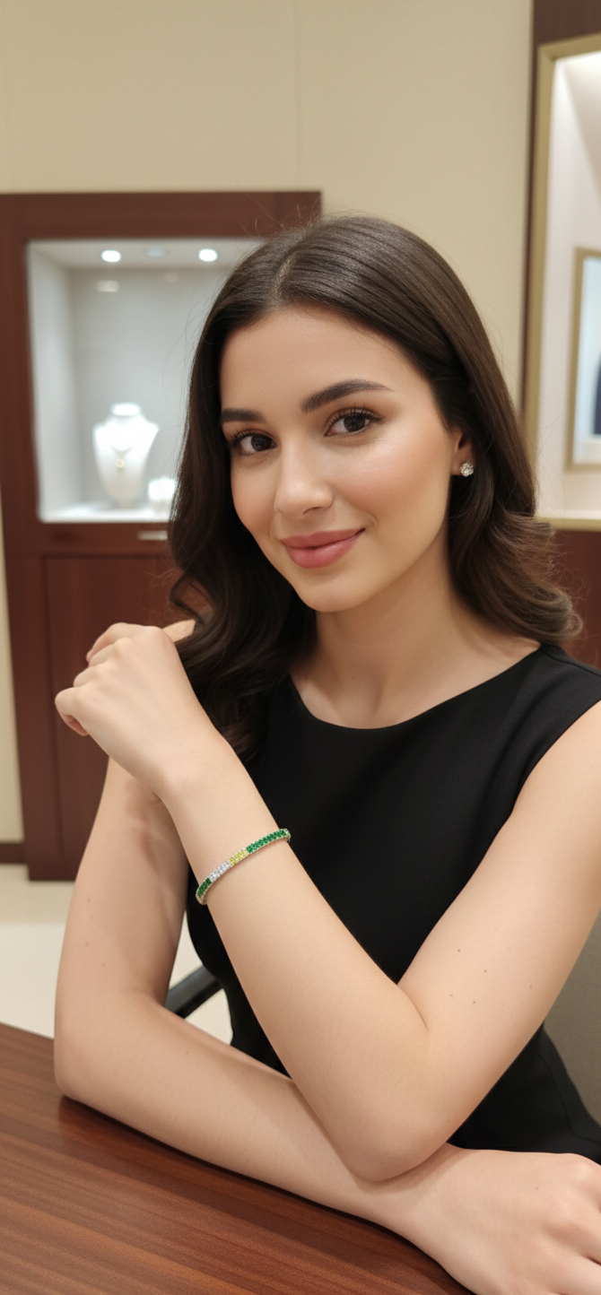 Verdant Ombré Tennis Bracelet