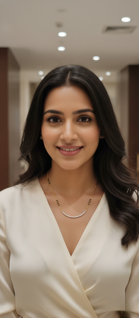 22K Gold Curved Eternity Mangalsutra