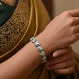 Trillion Halo Heritage Bracelet