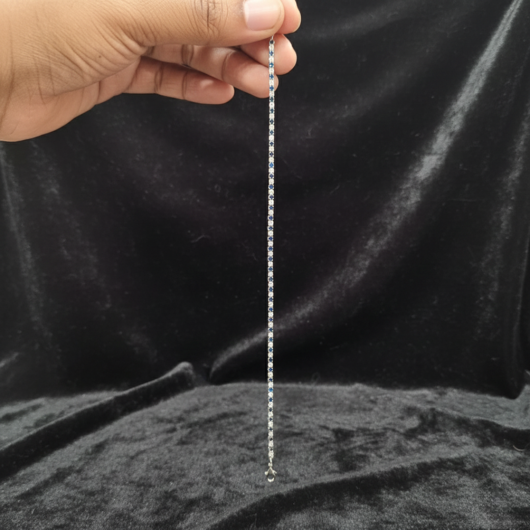 Celestial Sapphire & Diamond Tennis Bracelet