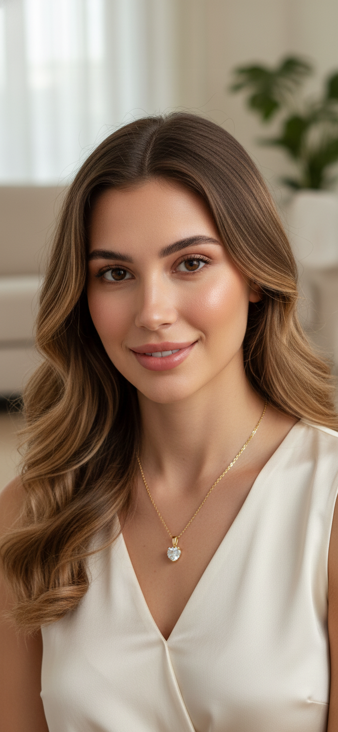 Heart Cut Solitaire Diamond Pendant