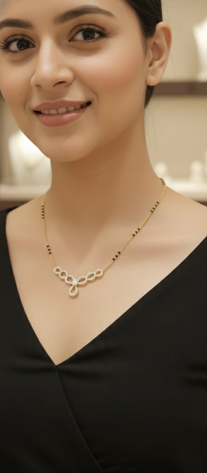 Diamond Cluster Mangalsutra